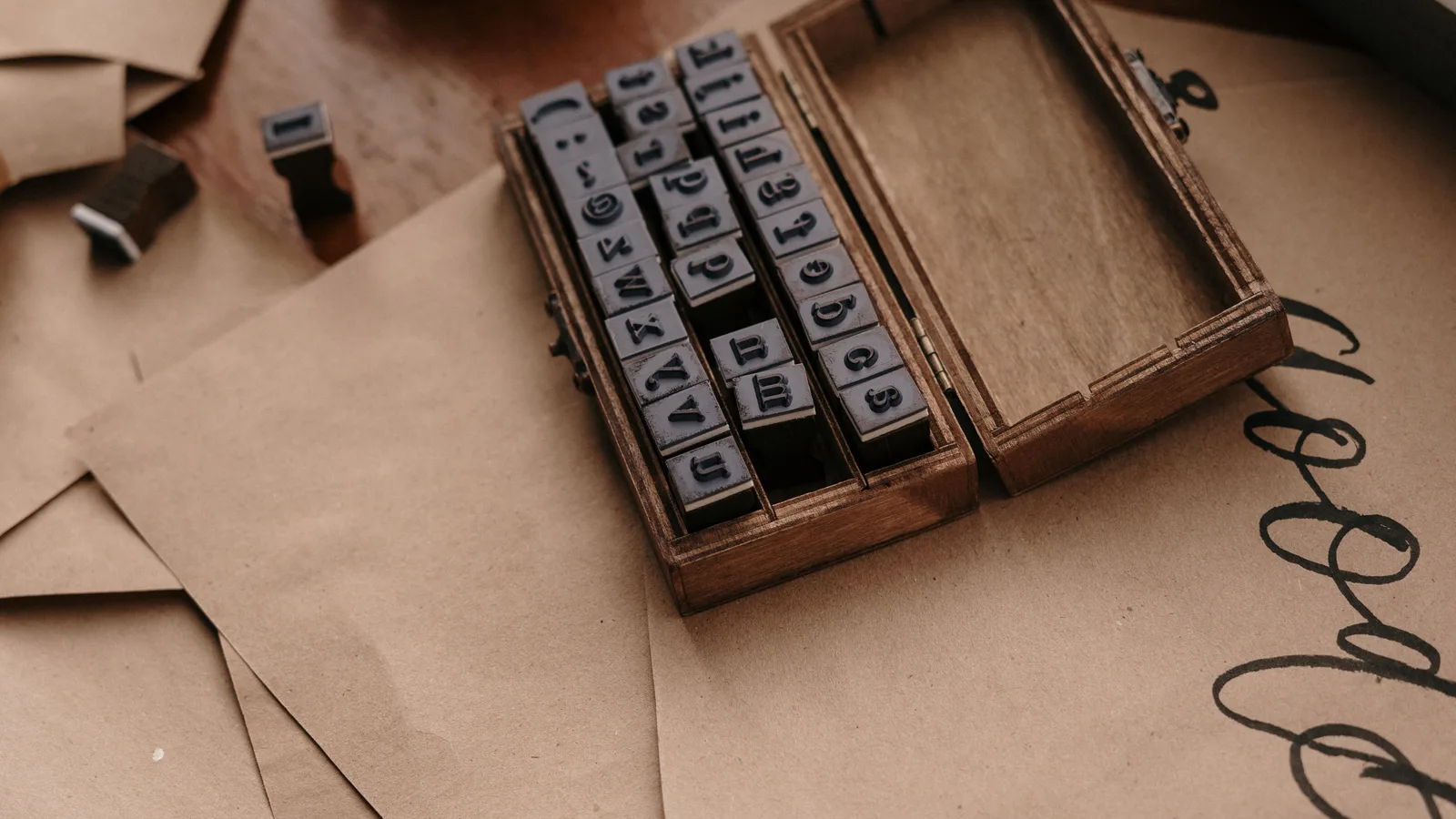 Rubber stamps and an ink pad on a government office counter
